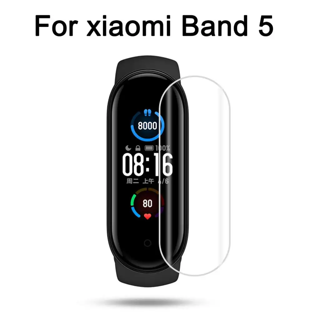 3pcs Screen Protector TPU Nano soft film For Xiaomi Mi Band 5/6 Smart Watch Bracelet Protective Film HD Scratch resistan | Наручные часы