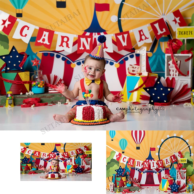 Carnival Fun Circus Theme Birthday Party Backdrop Newborn Children Portrait Photography Background Baby Shower Photocall Prop
Carnival Fun Circus Theme Birthday Party Backdrop Newborn Children Portrait Photography Background Baby Shower Photocall Prop