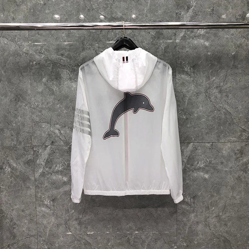 THOM TB Jackets Men Custom Wholesale Clothing Dolphin Designs Printing 4-Bar Summer Beach Quick-Dry UV Sun Protection Coats
THOM TB Jackets Men Custom Wholesale Clothing Dolphin Designs Printing 4-Bar Summer Beach Quick-Dry UV Sun Protection Coats