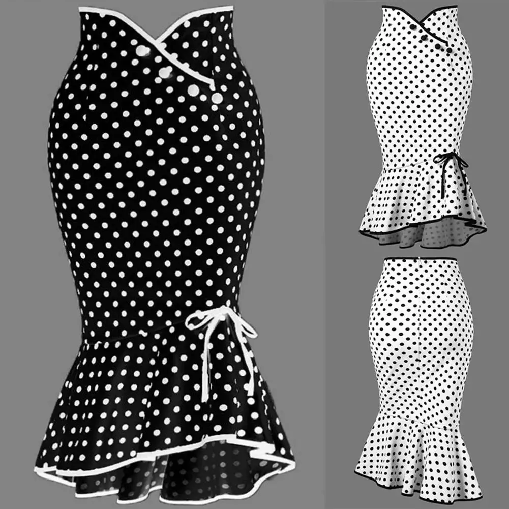 Korea Fashion SKirts Women 2021 Summer Sexy High Waist Midi Skirts Elegant Polka Dot Print Mermaid Trumpet Skirts faldas largas
Korea Fashion SKirts Women 2021 Summer Sexy High Waist Midi Skirts Elegant Polka Dot Print Mermaid Trumpet Skirts faldas largas