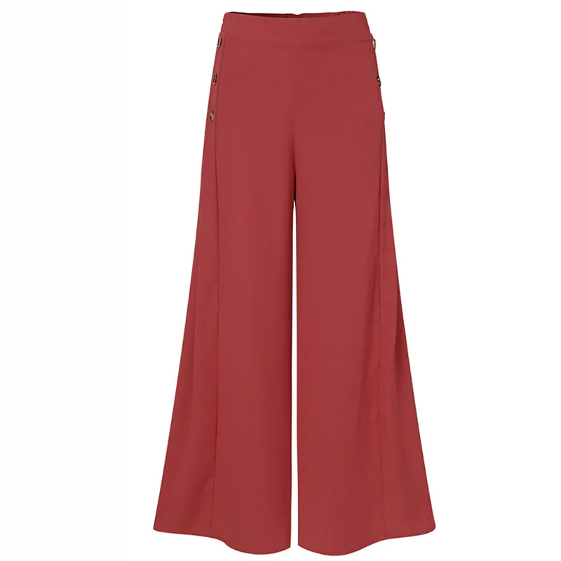 Fashion Side Button Design Office Ladies Trousers 2021 Elegant Solid Loose Wide Leg Pants Spring Summer Women Casual Long Pants
Fashion Side Button Design Office Ladies Trousers 2021 Elegant Solid Loose Wide Leg Pants Spring Summer Women Casual Long Pants