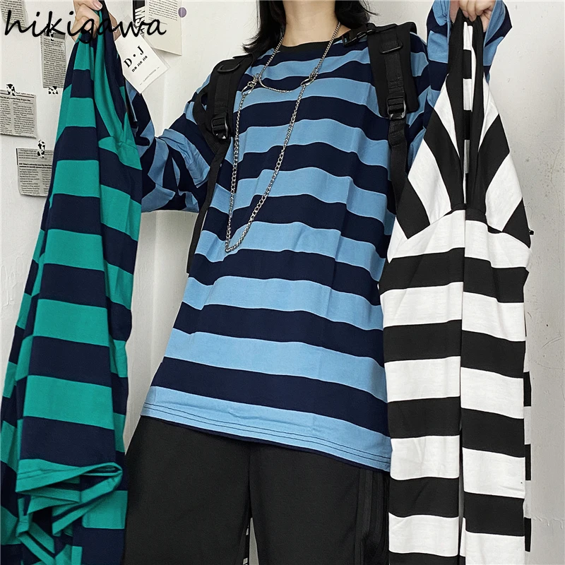 Женские рубашки в стиле Харадзюку Hikigawa, осенняя одежда 2021, топы оверсайз, уличная одежда в стиле бойфренд, в стиле хип-хоп, в полоску, в Корейс...
Женские рубашки в стиле Харадзюку Hikigawa, осенняя одежда 2021, топы оверсайз, уличная одежда в стиле бойфренд, в стиле хип-хоп, в полоску, в Корейс...