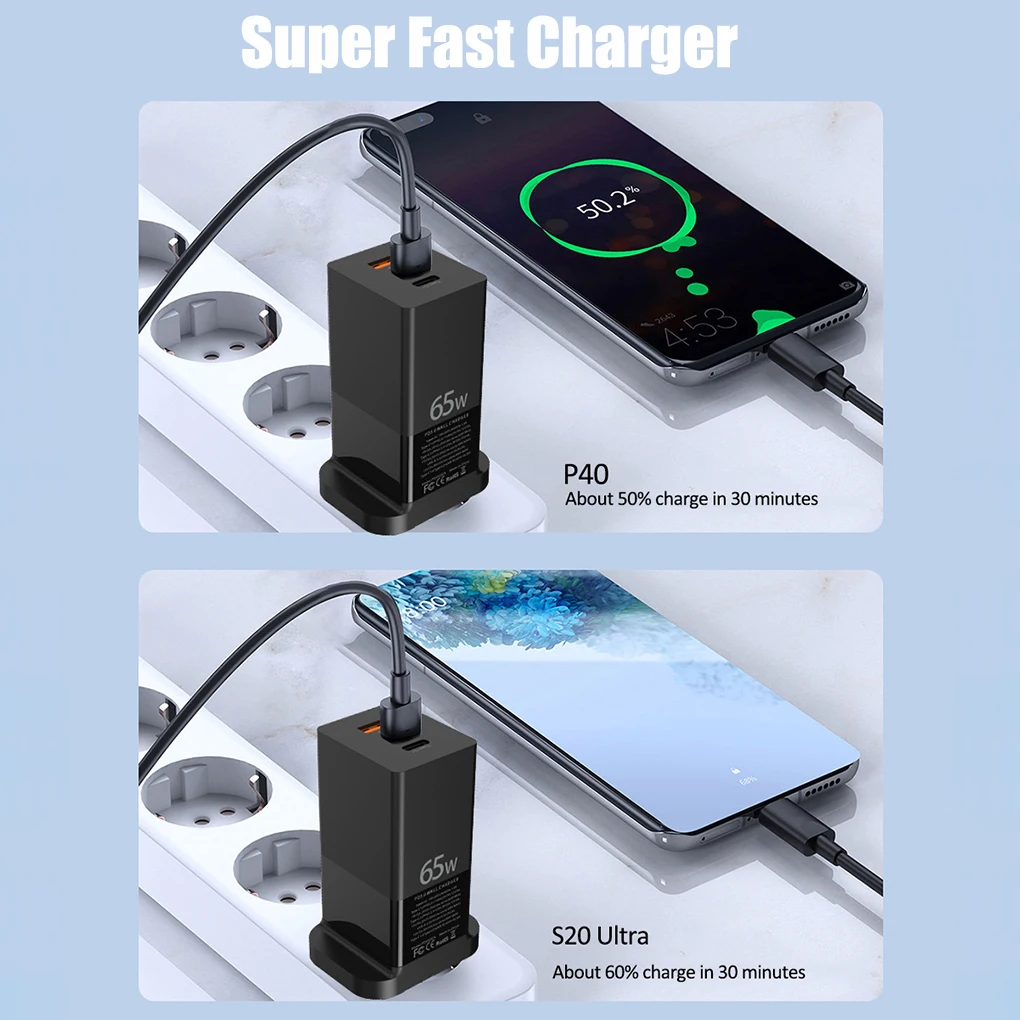 65W USB Type-C Charger Quick Charge QC 3.0 USB-C Type C Fast USB Charger For iPhone 12 Pro Max Macbook Charging Adapter
65W USB Type-C Charger Quick Charge QC 3.0 USB-C Type C Fast USB Charger For iPhone 12 Pro Max Macbook Charging Adapter
