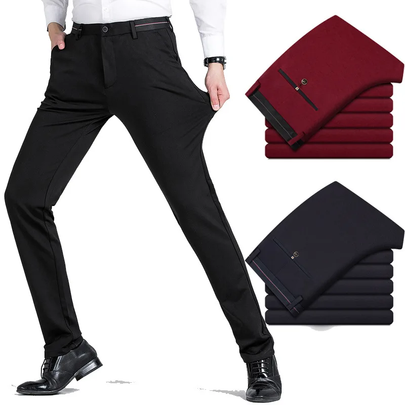New Spring Autumn Men's Casual Pants Elastic Youth Business Suit Trousers Long Dress Pencil Pants Stretch Fabrics Male Slim Mid
New Spring Autumn Men's Casual Pants Elastic Youth Business Suit Trousers Long Dress Pencil Pants Stretch Fabrics Male Slim Mid