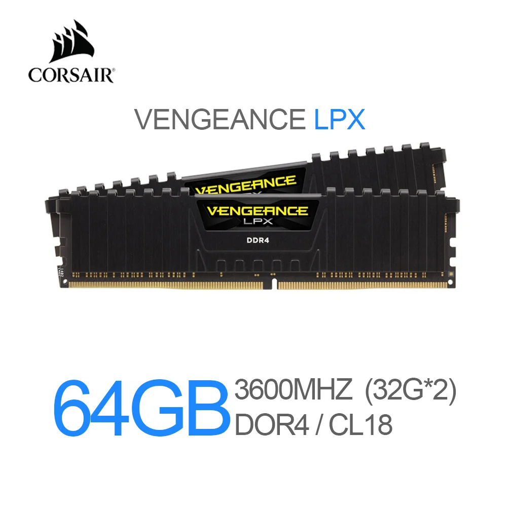 Corsair месть LPX 64 ГБ (2X32 Гб) DDR4 3600 (PC4 28800) C18 1 35 V настольных компьютеров