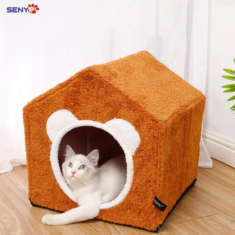 

Detachable And Washable Dog Kennel For Four Seasons Universal Closed Cat Litter Warm In Winter For Kitten Sleeping Pet Supplies