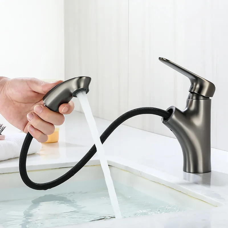 Bathroom Basin Faucet Gold Sink Mixer Tap Deck Mounted Pull Out Hot&Cold Sink Mixer Tap Brass Black Chrome Gray White Color
Bathroom Basin Faucet Gold Sink Mixer Tap Deck Mounted Pull Out Hot&Cold Sink Mixer Tap Brass Black Chrome Gray White Color