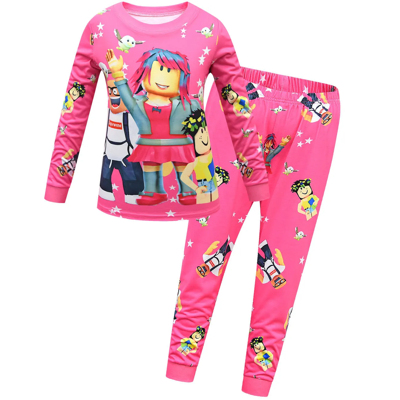 Cotton Cartoon Children for Pajamas Two-piece Spring and Autumn Thin Section Long-sleeved Kids Pajamas Robloxing Original
Cotton Cartoon Children for Pajamas Two-piece Spring and Autumn Thin Section Long-sleeved Kids Pajamas Robloxing Original