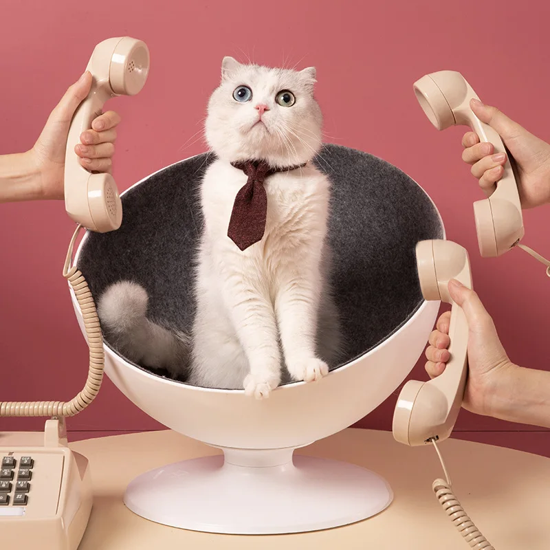 Rotatable Pet Cat Bed Comfortable Deep Sleep Cat Boss Beautiful Cats Nest Four Seasons 360 Degree Uniform Rotation Pets Supplies
Rotatable Pet Cat Bed Comfortable Deep Sleep Cat Boss Beautiful Cats Nest Four Seasons 360 Degree Uniform Rotation Pets Supplies