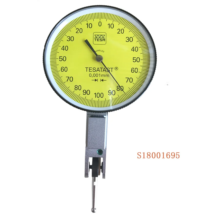 TESATAST S18001695 measuring range 0.2mm Graduation 0.001mm 0-100-0 lever dial indicators
TESATAST S18001695 measuring range 0.2mm Graduation 0.001mm 0-100-0 lever dial indicators