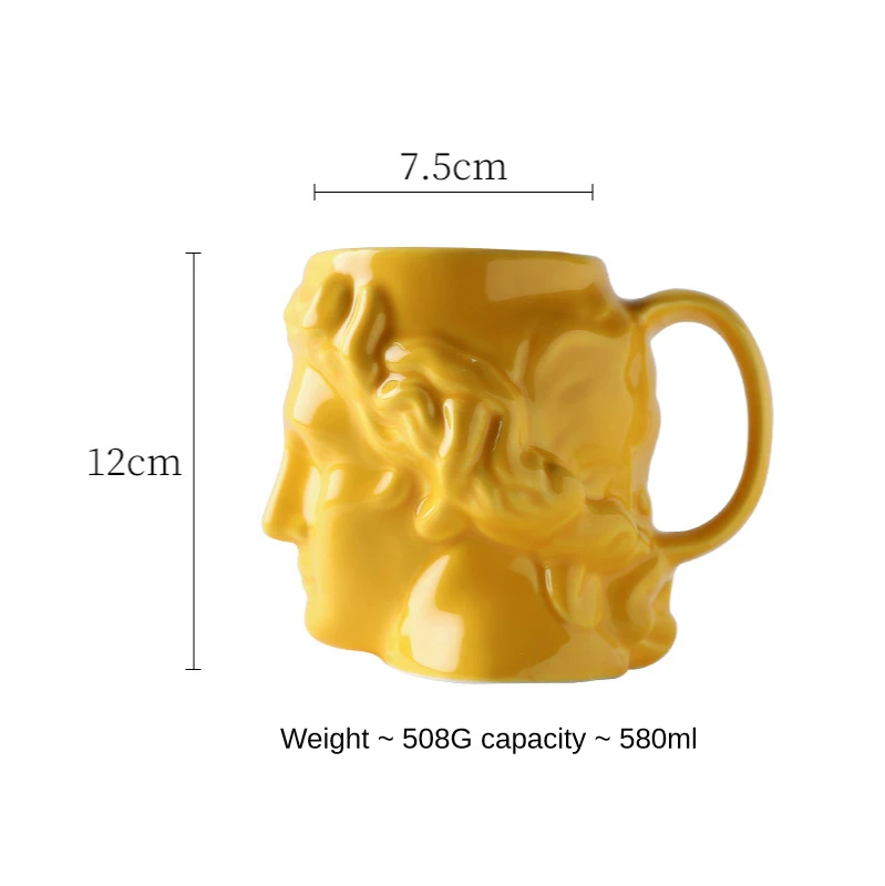 Ceramic Cup Spain Ancient Greece Apollo David Head Mug Sculpture Coffee Cup Desktop Ornaments Office Pen Holder Large Capacity
Ceramic Cup Spain Ancient Greece Apollo David Head Mug Sculpture Coffee Cup Desktop Ornaments Office Pen Holder Large Capacity