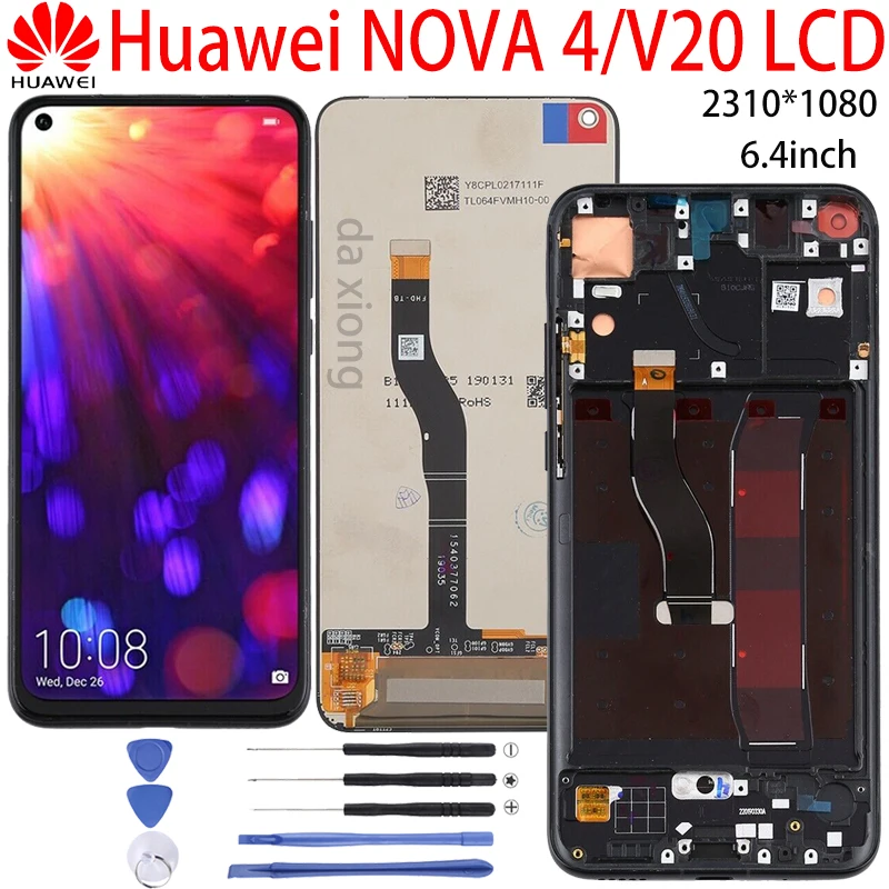 Original Huawei Honor View 20 LCD Display Screen Touch Digitizer Assembly For Honor nova 4 LCD Display with frame +tools
Original Huawei Honor View 20 LCD Display Screen Touch Digitizer Assembly For Honor nova 4 LCD Display with frame +tools