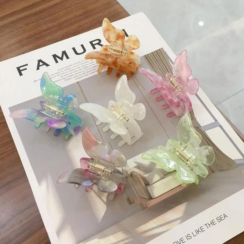 2021 Sweet Acetate Hair Claw Fairy Butterfly Hairpin Hair Clip Gradient Tie-Dye Colored Hair Crab Barrettes for Women Girls
2021 Sweet Acetate Hair Claw Fairy Butterfly Hairpin Hair Clip Gradient Tie-Dye Colored Hair Crab Barrettes for Women Girls