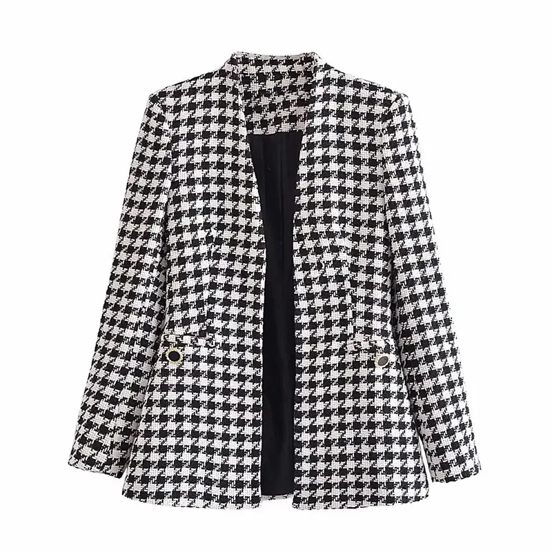 Женский блейзер, куртка, осень 2021, модные повседневные блейзеры с рисунком «гусиные лапки» на пуговицах, Женское пальто, офисный женский кос... 
Женский блейзер, куртка, осень 2021, модные повседневные блейзеры с рисунком «гусиные лапки» на пуговицах, Женское пальто, офисный женский кос...