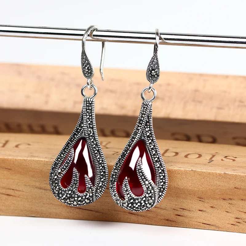 ZHJIASHUN VINTAGE 100% 925 STERLING SILVER NATURAL RUBY GARNET DROP EARRINGS FOR WOMEN RETRO GEMSTONES EARRING JEWELRY FEMALE
ZHJIASHUN VINTAGE 100% 925 STERLING SILVER NATURAL RUBY GARNET DROP EARRINGS FOR WOMEN RETRO GEMSTONES EARRING JEWELRY FEMALE