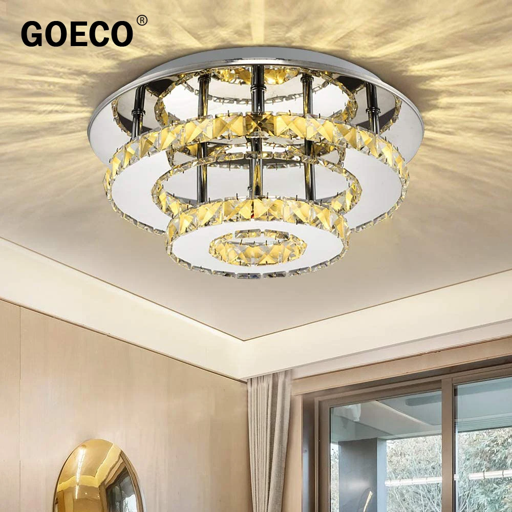 LED Crystal Ceiling Light, Modern Stainless Steel Ceiling Light, 36 W, Warm White,for Living Room, Corridor, Balcony, Hotel
LED Crystal Ceiling Light, Modern Stainless Steel Ceiling Light, 36 W, Warm White,for Living Room, Corridor, Balcony, Hotel