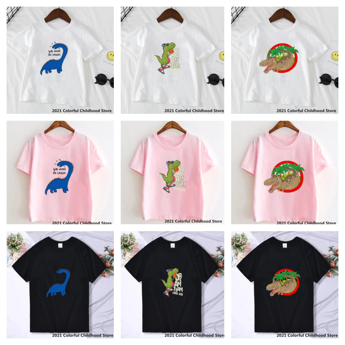 Boys&Girls Dinosaur Fashion T-Shirts Summer Short Sleeve Children Clothing Cartoon Print Baby Clothes Kids T-Shirt Size 4-14T
Boys&Girls Dinosaur Fashion T-Shirts Summer Short Sleeve Children Clothing Cartoon Print Baby Clothes Kids T-Shirt Size 4-14T