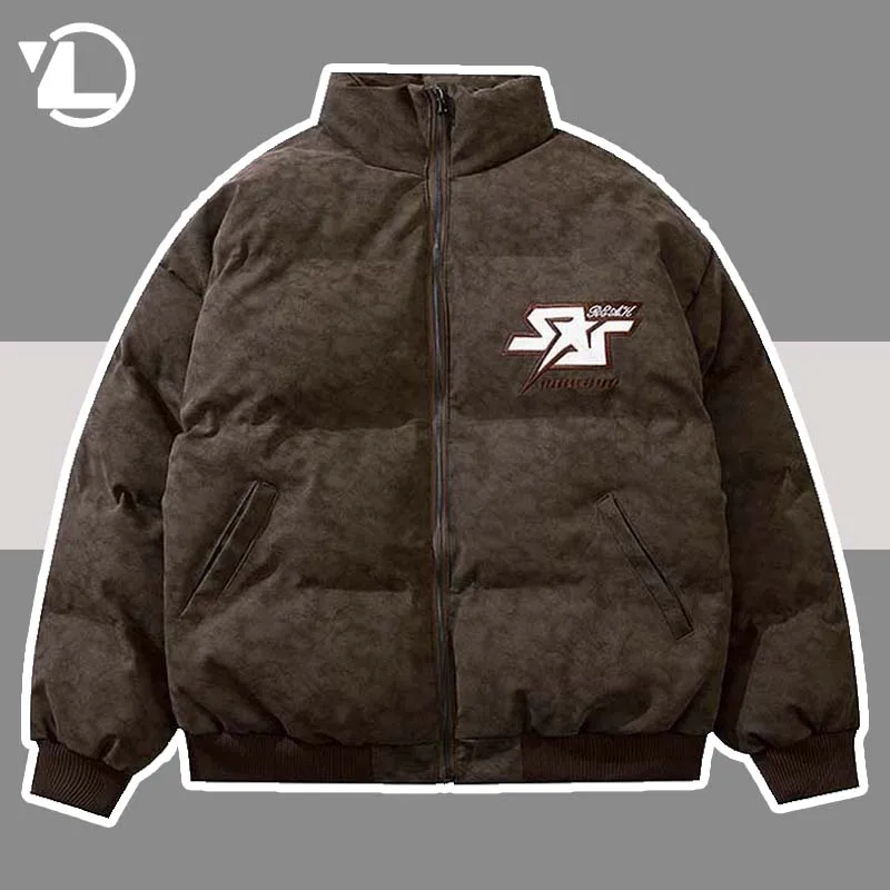 Winter Parka Men Hip Hop Streetwear Embroidered Letter Cotton Padded Jacket Harajuku Warm Retro Suede Coat Women Winter 2022
Winter Parka Men Hip Hop Streetwear Embroidered Letter Cotton Padded Jacket Harajuku Warm Retro Suede Coat Women Winter 2022