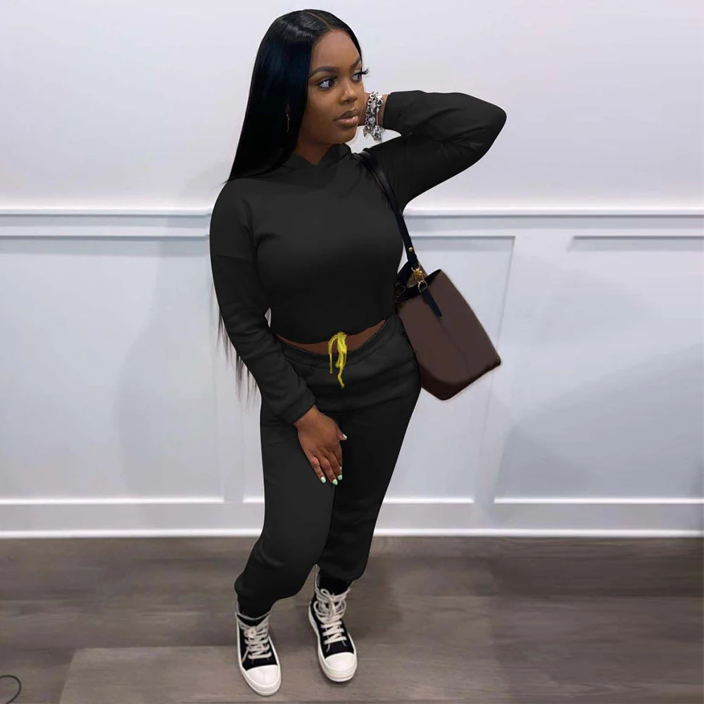 Black Apricot Women's Sporty Two Piece Pantsuits Active Wear Hooded Long Sleeve Sweatshirt & Elastic Waist Jogger Pant Sweatsuit
Black Apricot Women's Sporty Two Piece Pantsuits Active Wear Hooded Long Sleeve Sweatshirt & Elastic Waist Jogger Pant Sweatsuit
