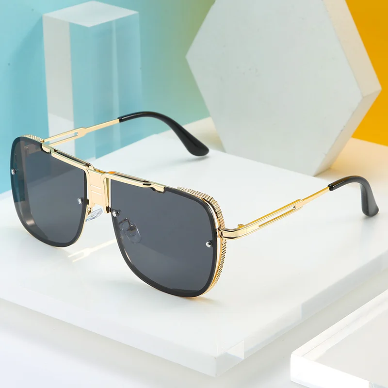 MARC Oversized Men Sunglasses Luxury Metal Punk Sun Glasses Men Trendy Brand Design UV400 Goggles Oculos Women Gradient
MARC Oversized Men Sunglasses Luxury Metal Punk Sun Glasses Men Trendy Brand Design UV400 Goggles Oculos Women Gradient