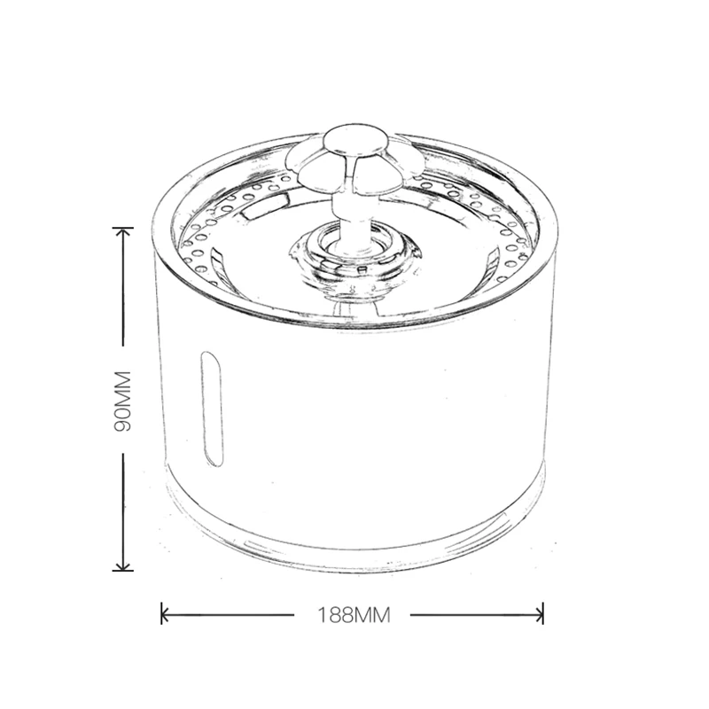Pet Dog Cat Bowl Automatic Fountain Electric Water Feeder Dispenser Container With LED Water Level Display For Drink
Pet Dog Cat Bowl Automatic Fountain Electric Water Feeder Dispenser Container With LED Water Level Display For Drink