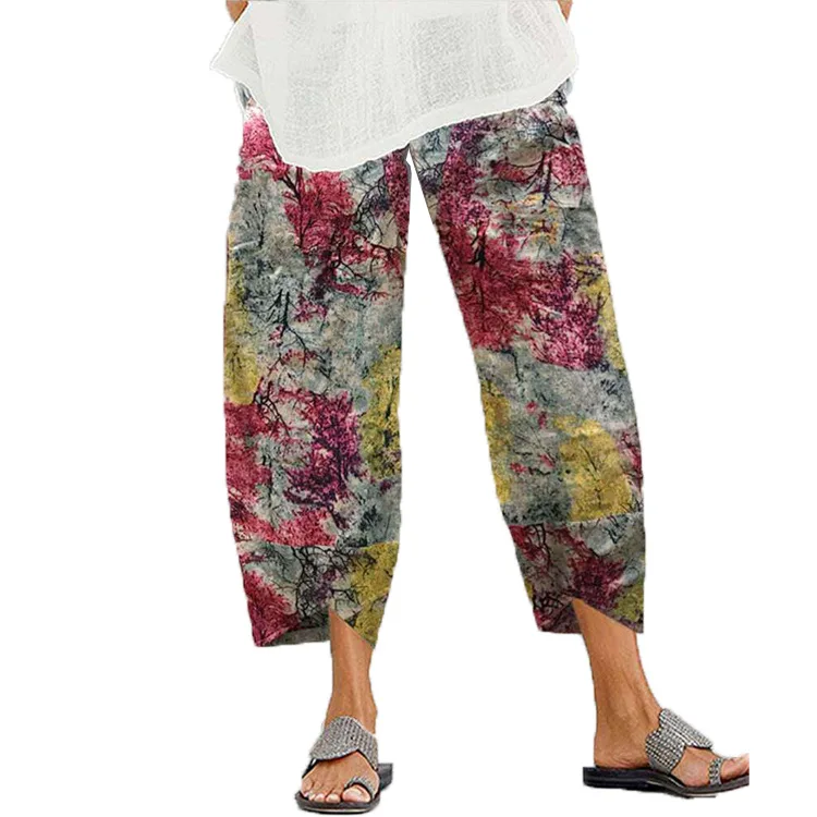 2021 Summer Men's New Hemp Printed Elastic Waist Lace-up Cropped Pants
2021 Summer Men's New Hemp Printed Elastic Waist Lace-up Cropped Pants