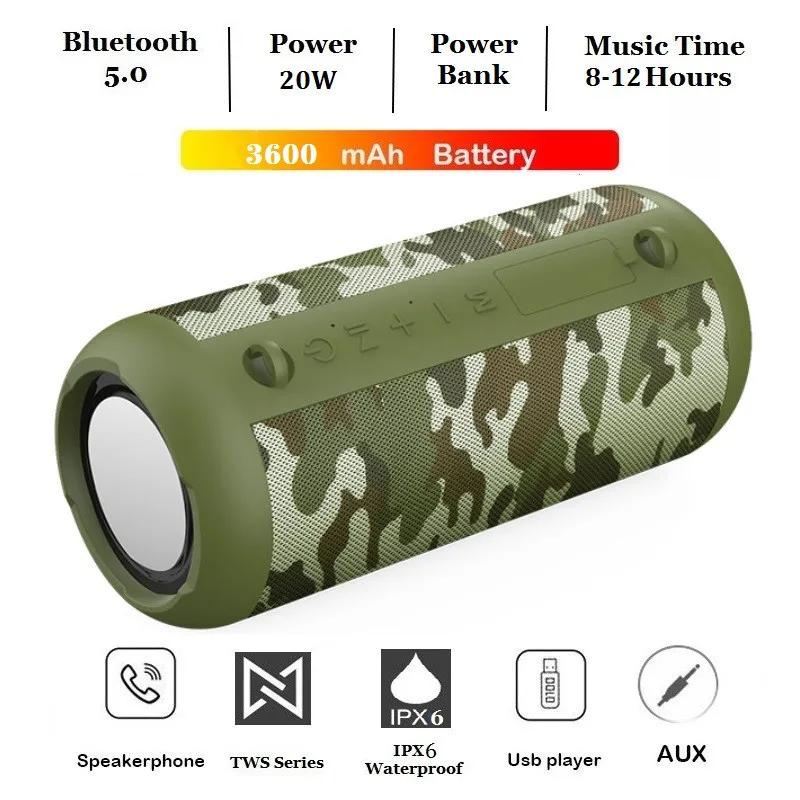 Мощный Bluetooth-динамик, Hifi 20 Вт, Bluetooth-динамик, уличный беспроводной стерео мини-сабвуфер, водонепроницаемая IPX6 колонка
Мощный Bluetooth-динамик, Hifi 20 Вт, Bluetooth-динамик, уличный беспроводной стерео мини-сабвуфер, водонепроницаемая IPX6 колонка