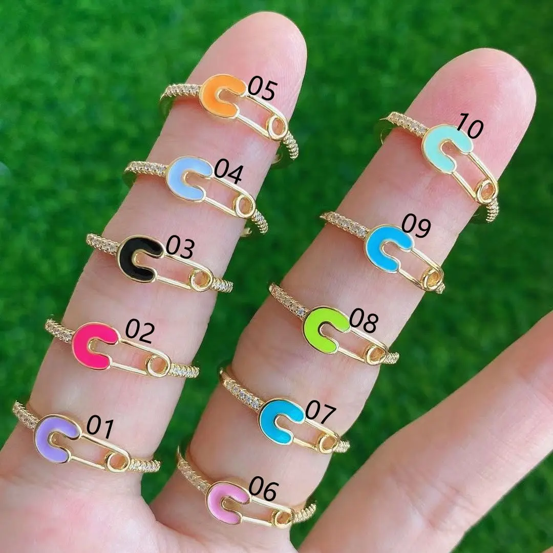 10PCS, Unique Design Enamel Pin Shape Rings Gold Color Women Fashion Jewelry Accessories
10PCS, Unique Design Enamel Pin Shape Rings Gold Color Women Fashion Jewelry Accessories