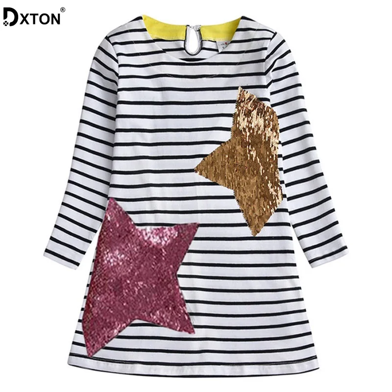 DXTON Cotton Dress For Girls Stripe Long Sleeve Kids Dresses Winter and Autumn Toddler Vestidos Sequin Children Girls Clothes
DXTON Cotton Dress For Girls Stripe Long Sleeve Kids Dresses Winter and Autumn Toddler Vestidos Sequin Children Girls Clothes