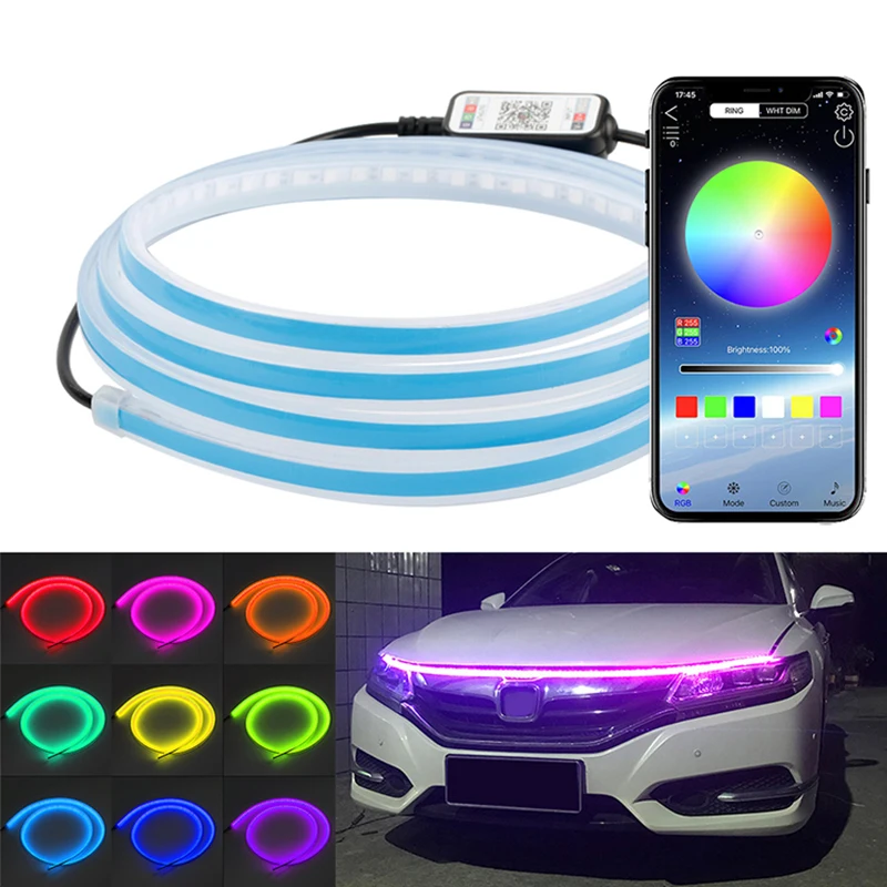 OKEEN 1Pcs APP Control Car Led Light Strip For Hood Flexible Decoration Strip Light 150/180cm Decor Lamp Waterproof Universal
OKEEN 1Pcs APP Control Car Led Light Strip For Hood Flexible Decoration Strip Light 150/180cm Decor Lamp Waterproof Universal