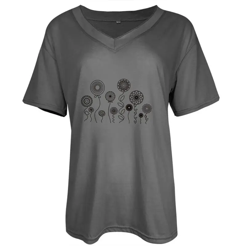 V-Neck Print T-Shirt Women Summer Short Sleeve Loose Beach Holiday Women Tops Casual Women Clothing
V-Neck Print T-Shirt Women Summer Short Sleeve Loose Beach Holiday Women Tops Casual Women Clothing