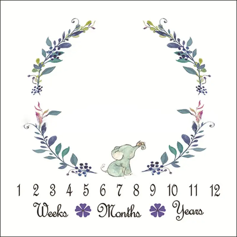 Nordic Baby Milestone Blanket Newborn Photography Background Cloth Cartoon Elephant Pattern Infant Photo Props
Nordic Baby Milestone Blanket Newborn Photography Background Cloth Cartoon Elephant Pattern Infant Photo Props