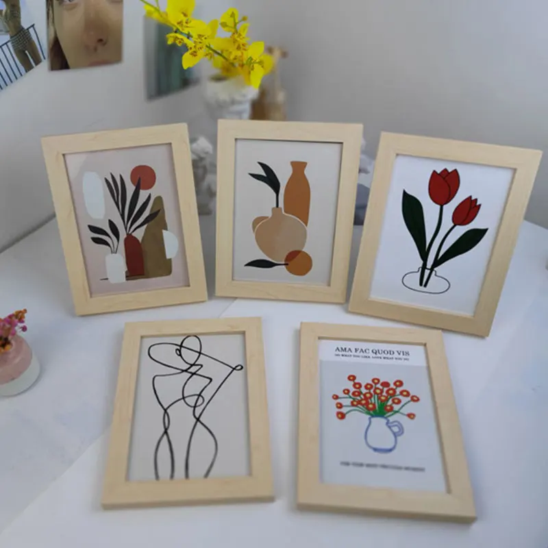 Home decoration simple style 7-inch set table small photo frame wooden ornaments hanging paintings bedroom desktop decoration
Home decoration simple style 7-inch set table small photo frame wooden ornaments hanging paintings bedroom desktop decoration