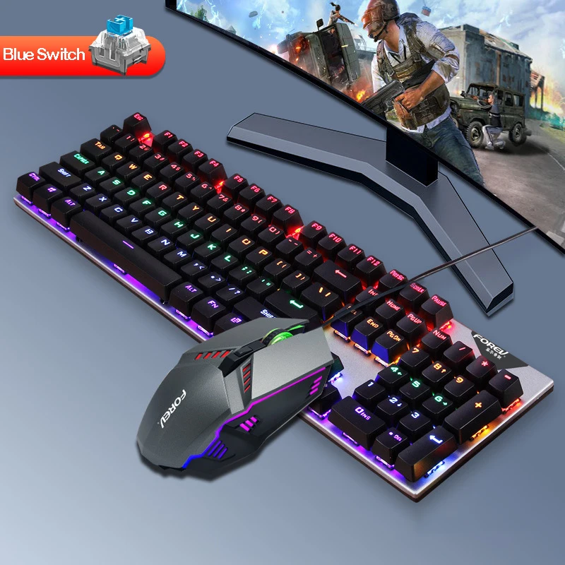 Wired RGB Backlit Keyboard and Mouse Combos Waterproof Optical 104 Keys Keyboard Ergonomic 6 Button Mouse for Gaming Laptop
Wired RGB Backlit Keyboard and Mouse Combos Waterproof Optical 104 Keys Keyboard Ergonomic 6 Button Mouse for Gaming Laptop