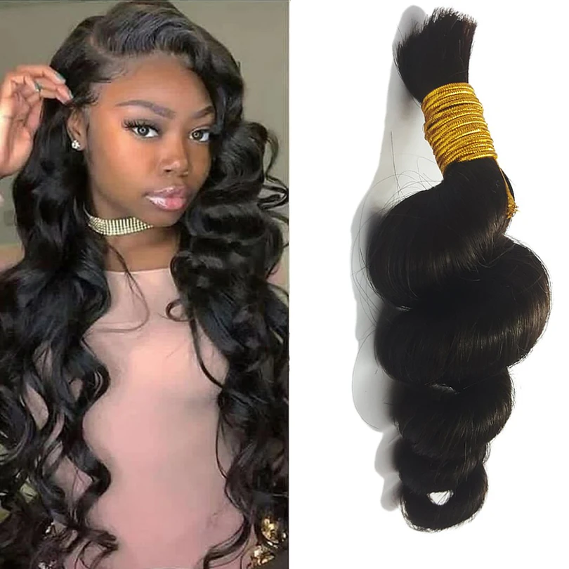 Brazilian Bouncy Curly Wave Human Hair Bulk No Wefts 8"-26" inch 1/3 Pcs/Lot Extensions Natural Pre Colored Virgin Human Hair
Brazilian Bouncy Curly Wave Human Hair Bulk No Wefts 8"-26" inch 1/3 Pcs/Lot Extensions Natural Pre Colored Virgin Human Hair