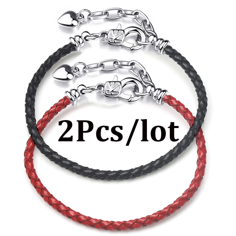 2Pcs/Lot Hot Sale Lobster Clasp Leather Chain Charm Bracelet DIY Brand Bracelet For Women Men Jewelry Gift Making Special Offer
2Pcs/Lot Hot Sale Lobster Clasp Leather Chain Charm Bracelet DIY Brand Bracelet For Women Men Jewelry Gift Making Special Offer