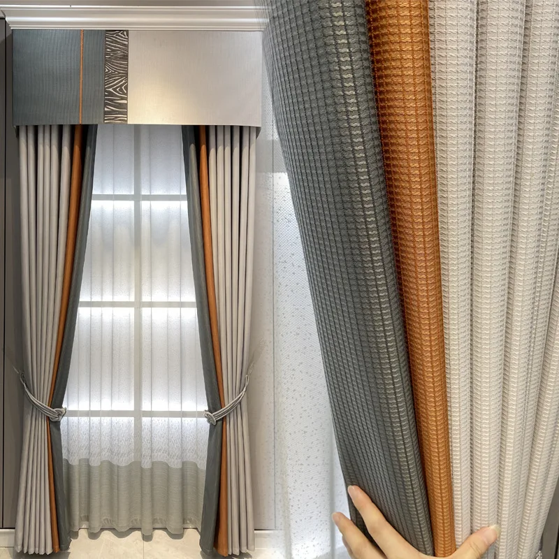 Simple Modern Solid Color Curtains for Living Room and Bedroom Shading Nordic Style Customized Size Sitch Two Fabric Together
Simple Modern Solid Color Curtains for Living Room and Bedroom Shading Nordic Style Customized Size Sitch Two Fabric Together