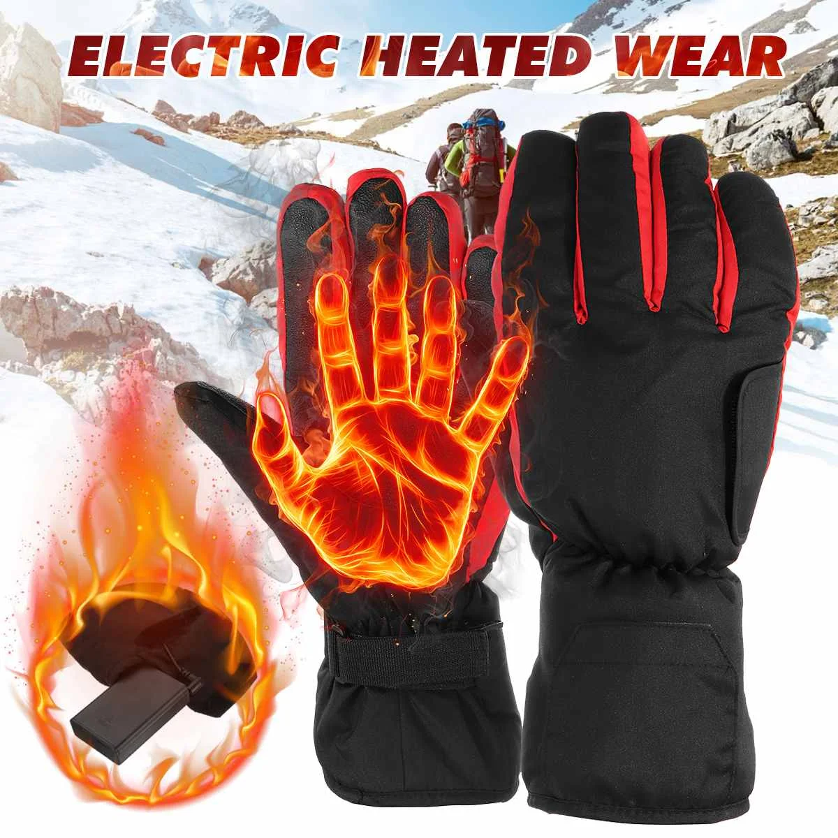 Winter Thermal Ski Electric Heated Gloves Sock Men Women Winter Skiing Electric Heated Skiing Gloves Waterproof for Outdoor Warm
Winter Thermal Ski Electric Heated Gloves Sock Men Women Winter Skiing Electric Heated Skiing Gloves Waterproof for Outdoor Warm