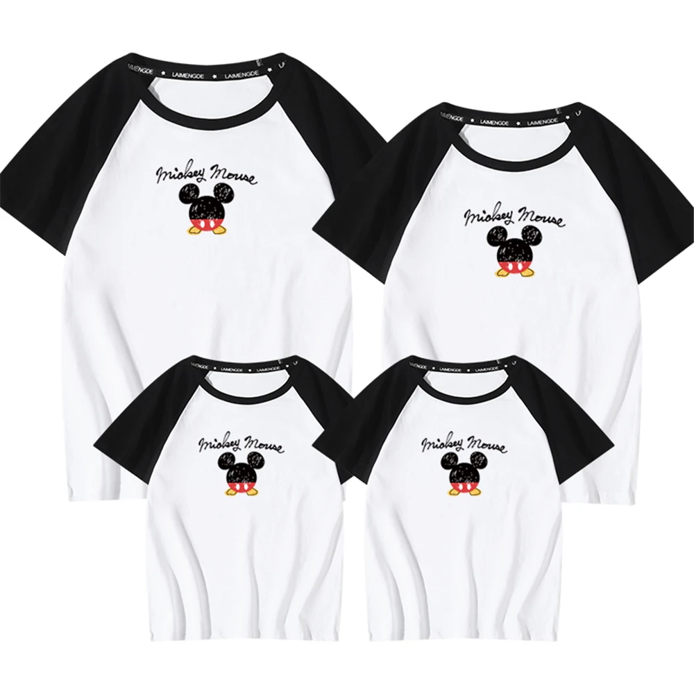 Mickey Mouse Head Family Matching T Shirts Raglan Sleeve 100%Cotton High Quality Printed Mama Dad Son Daughter Tshirts Outfits
Mickey Mouse Head Family Matching T Shirts Raglan Sleeve 100%Cotton High Quality Printed Mama Dad Son Daughter Tshirts Outfits
