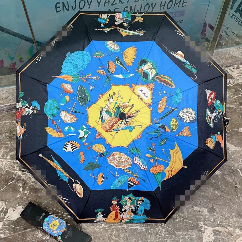 Full Automatic Umbrella Three Fold Umbrella Folding Black Glue Coated Sunscreen Umbrella Umbrella Sunshade Umbrella Sunny Rainy
Full Automatic Umbrella Three Fold Umbrella Folding Black Glue Coated Sunscreen Umbrella Umbrella Sunshade Umbrella Sunny Rainy