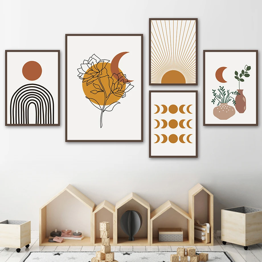 Sun Moon Rainbow Flower Plant Leaf Abstract Art Canvas Painting Nordic Posters and Prints Wall Pictures for Living Room Decor
Sun Moon Rainbow Flower Plant Leaf Abstract Art Canvas Painting Nordic Posters and Prints Wall Pictures for Living Room Decor