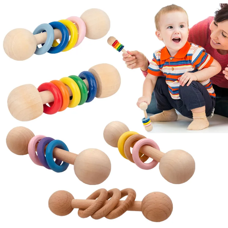 1PC Organic Wood Montessori Style Baby Teether Toys Wooden Rattle Grasping Chew Teething Ring Safety Paint Play Gym Stroller Toy
1PC Organic Wood Montessori Style Baby Teether Toys Wooden Rattle Grasping Chew Teething Ring Safety Paint Play Gym Stroller Toy