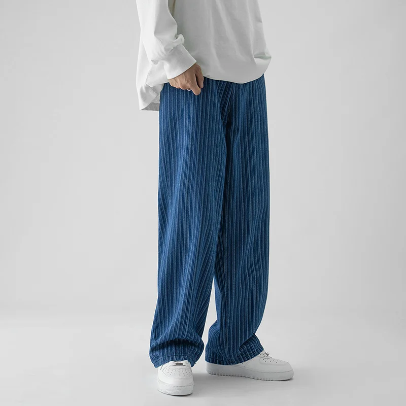 Blue Baggy Striped Jeans Men Fashion Retro Casual Wide-leg Jeans Men Streetwear Loose Hip-hop Denim Pants Mens Trousers M-3XL
Blue Baggy Striped Jeans Men Fashion Retro Casual Wide-leg Jeans Men Streetwear Loose Hip-hop Denim Pants Mens Trousers M-3XL