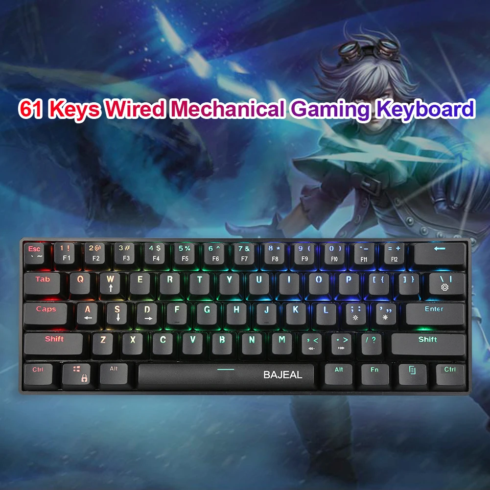ALLOYSEED 61 Keys Wired Type-C Blue Switch Mechanical Gaming PC Mini Keyboard for Desktop Laptop Tablet Accessories
ALLOYSEED 61 Keys Wired Type-C Blue Switch Mechanical Gaming PC Mini Keyboard for Desktop Laptop Tablet Accessories