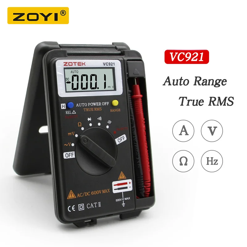 Digital Multimeter ZOYI VC921 3 3/4 Personal Mini Digital Multimeter Handheld Pocket capacitance resistance frequency tester
Digital Multimeter ZOYI VC921 3 3/4 Personal Mini Digital Multimeter Handheld Pocket capacitance resistance frequency tester
