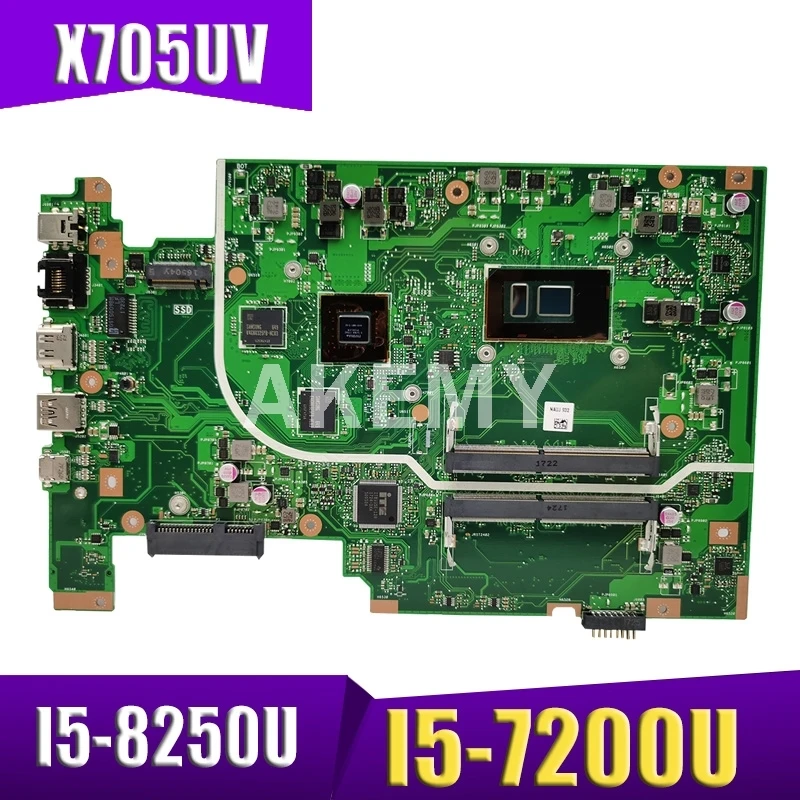 

Akemy Mainboard For Asus Vivobook 17 X705UQ X705UV X705UB X705U N705U Laptop motherboard I5-8250U/I5-7200U