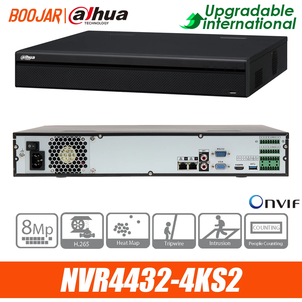 Оригинальный Сетевой видеорегистратор Dahua 32 Channel NVR 4K Smart H.265 + Lite NVR4432 4KS2 для камер