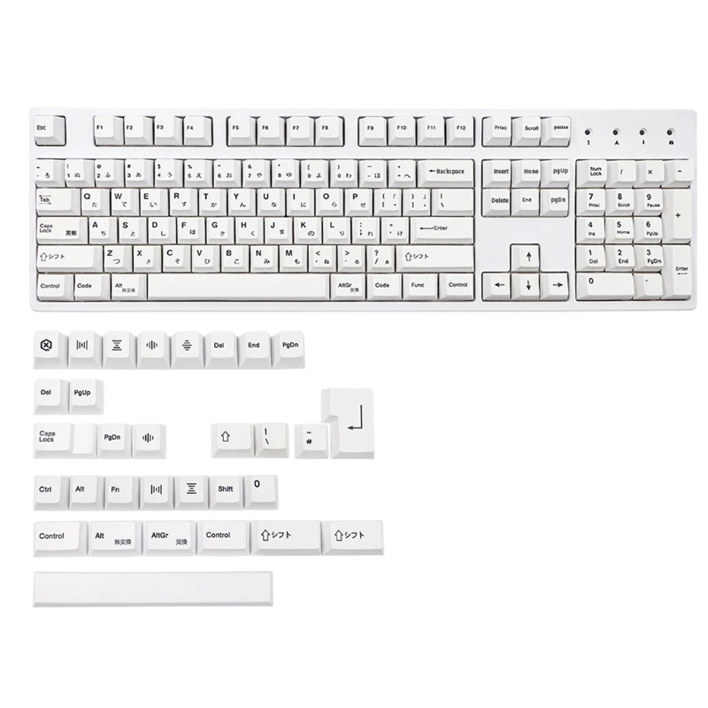 135 минималистичные белые клавиши PBT колпачки для клавиш с сублимационной печатью