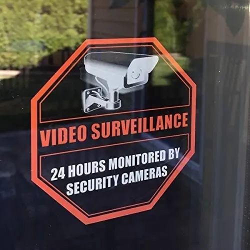 24 hours by DVR Camera Video Surveillance System warning sign sticker adhesive transparent vinyl before decal
24 hours by DVR Camera Video Surveillance System warning sign sticker adhesive transparent vinyl before decal