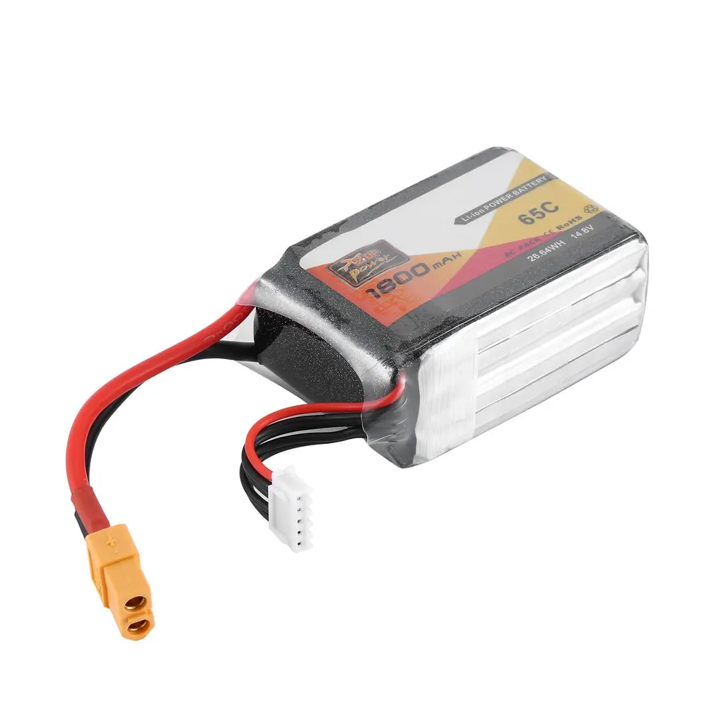 

ZOP Power 14.8V 65C 1800mAh XT60 Plug FL854458 Lipo Battery Rechargeable Battery For RC Racing RC Aircraft Helicopter Car Boat